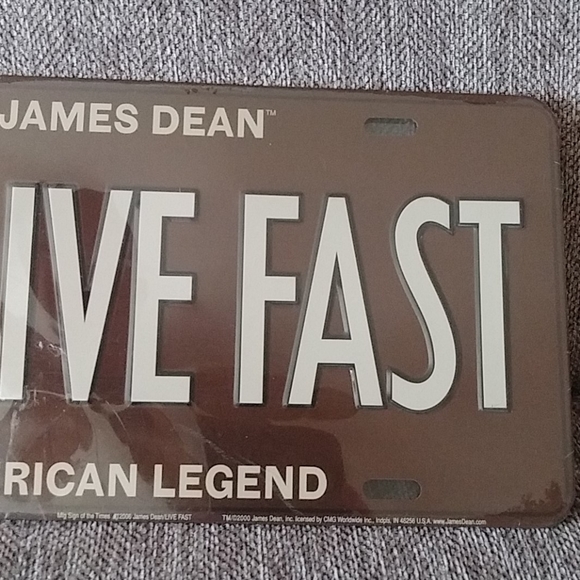 James Dean Live Fast License Plate - Picture 3 of 11
